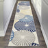 4' X 6' Blue and Ivory Geometric Power Loom Area Rug